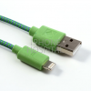 Lightning auf USB Kabel 3m Dunkelgrün Geflochten für iPhone 5 / 5C / 5S / 6 / 6 Plus