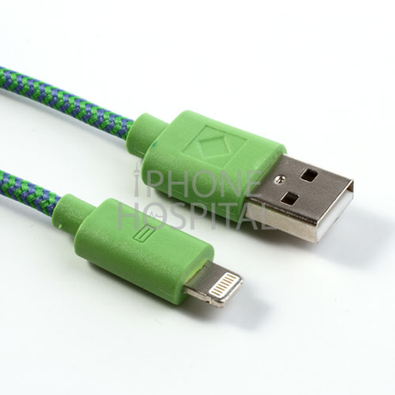Lightning auf USB Kabel 3m Dunkelgrün Geflochten für iPhone 5 / 5C / 5S / 6 / 6 Plus